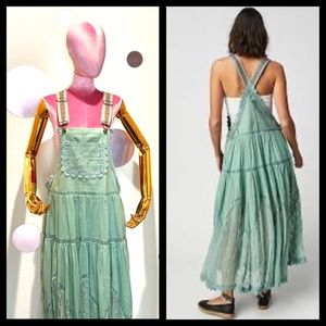 FREE PEOPLE ~ TRAILS END SKIRTALL ~ Blue Surf ~ S ~ Worn Once